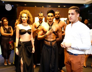 Ayesh De Fonseka, Director of Tiesh explains the pieces to the media and the guests at the launch.